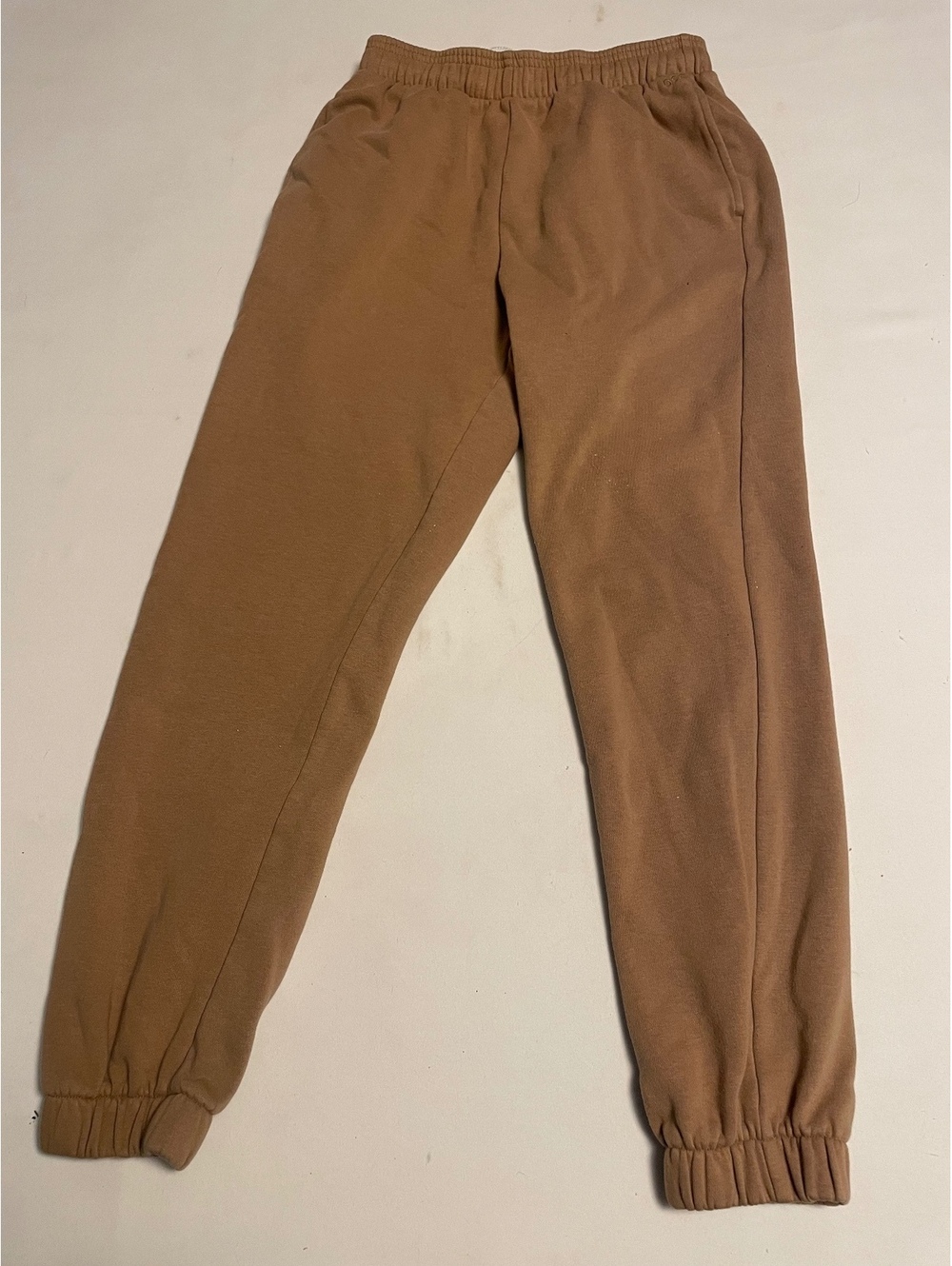 DSG Men's Brown Fleece Sweatpants with Elastic Waist and Cuffs